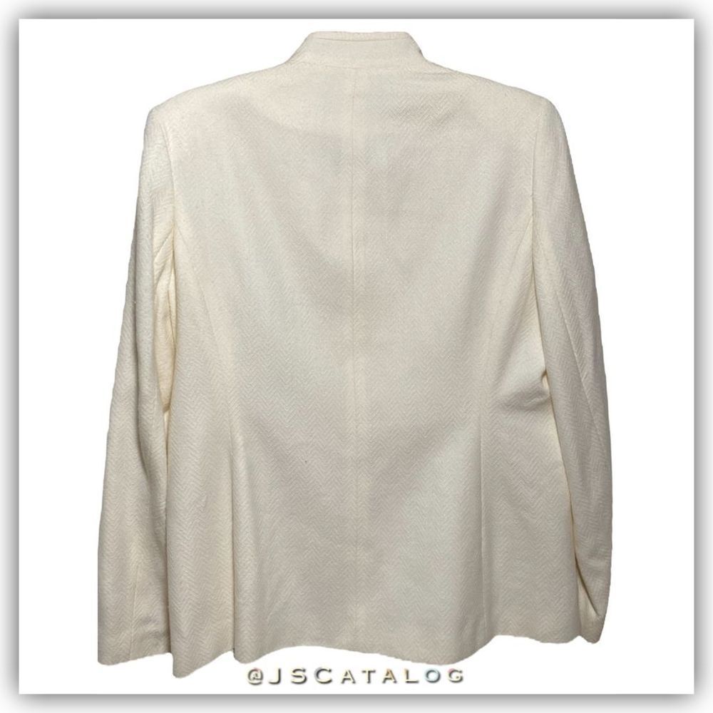 STUDIO by Liz Claiborne Mandarin Style Formal Wear Wool Button Down Blazer Jacke - Picture 6 of 9